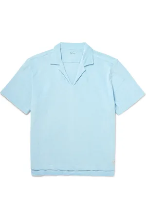 Paul Smith Webbing-Trimmed Cotton-Blend Terry Polo Shirt