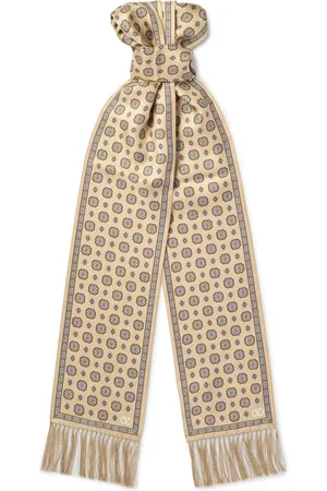 VALENTINO GARAVANI Tasselled Printed Silk-Twill Scarf