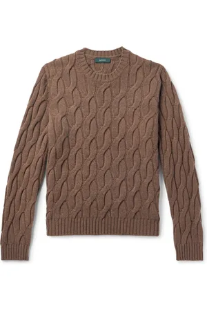 Incotex Zanone Cable-Knit Wool Sweater