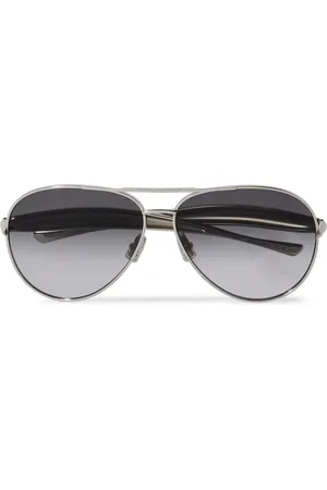 Bottega Veneta Sardine Aviator-Style Silver-Tone Sunglasses