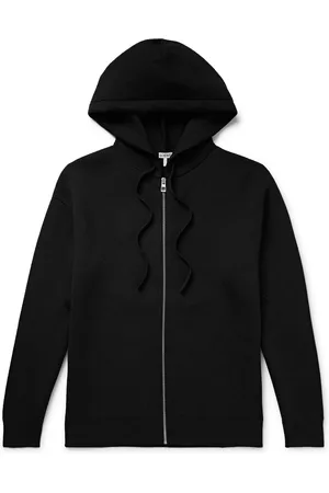Loewe Logo-Embossed Wool-Blend Zip-Up Hoodie
