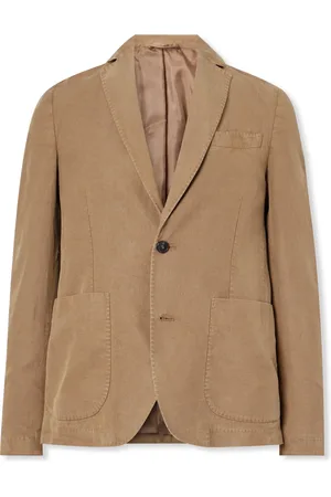 OFFICINE GENERALE Nehemiah Garment-Dyed Lyocell, Linen and Cotton-Blend Suit Jacket