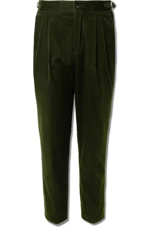 Mr P. Slim-Fit Straight-Leg Cotton and Cashmere-Blend Corduroy Tuxedo Trousers