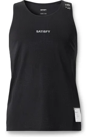 SATISFY Embellished Logo-Appliquéd Space-O™ Mesh Tank Top