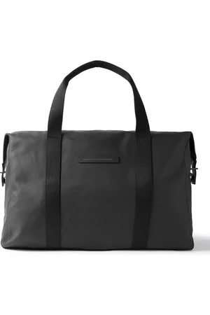 Horizn Studios SoFo L Leather and Grosgrain-Trimmed Canvas Weekend Bag