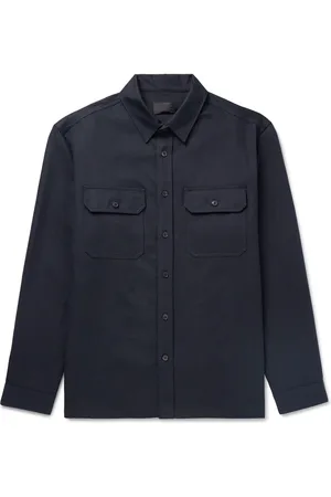 NILI LOTAN Evander Cotton and Linen-Blend Twill Overshirt