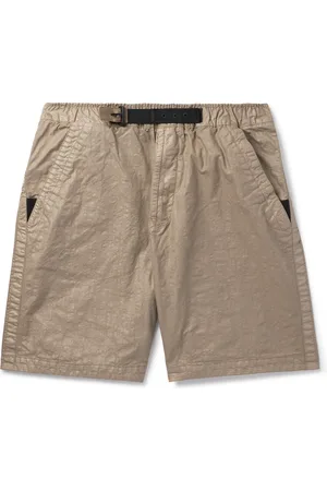 Stone Island Panama-TC Straight-Leg Belted Garment-Dyed Nylon Bermuda Shorts