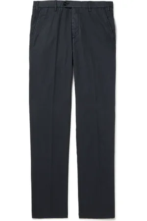 CANALI Garment-Dyed Stretch-Lyocell and Cotton-Blend Trousers
