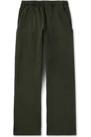 Les Tien Wide-Leg Garment-Dyed Cotton-Jersey Sweatpants