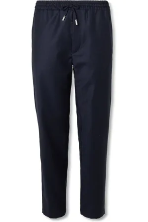 Mr P. James Slim-Fit Wool-Flannel Drawstring Suit Trousers