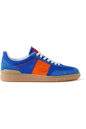 VALENTINO GARAVANI Upvillage Rubber-Trimmed Nylon, Suede and Leather Sneakers