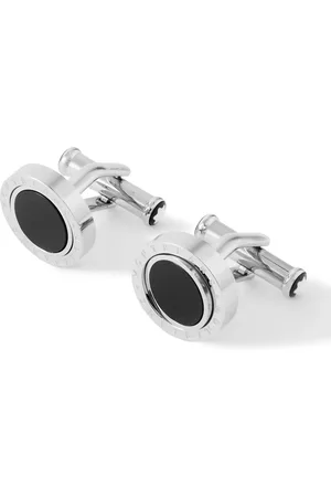 Montblanc Stainless Steel Onyx Cufflinks