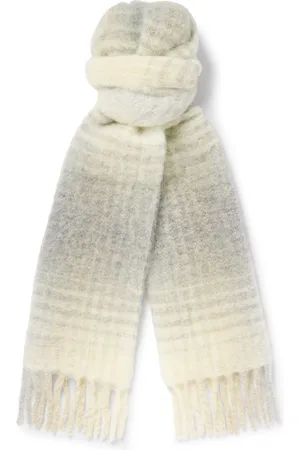 NN.07 9017 Fringed Checked Wool-Blend Scarf