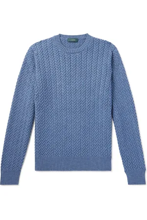 Incotex Zanone Cable-Knit Wool Sweater