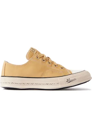 VISVIM Skagway L.T. Lo Leather-Trimmed Canvas Sneakers