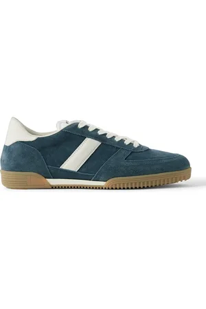 Tom Ford Terence Leather-Trimmed Suede Sneakers