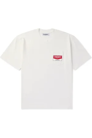 CHERRY LOS ANGELES Garment-Dyed Logo-Print Cotton-Jersey T-Shirt