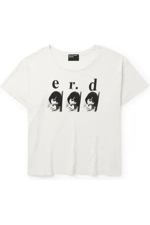 ENFANTS RICHES DEPRIMES Louise Eats Sandwich Cropped Logo-Print Cotton-Jersey T-Shirt
