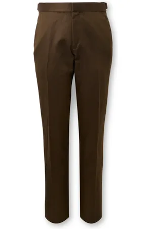Tom Ford Dyllan Straight-Leg Silk and Linen-Blend Twill Suit Trousers