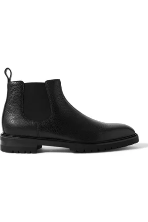 Manolo Blahnik Brompton Full-Grain Leather Chelsea Boots
