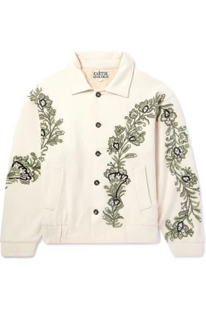 Kartik Research Almora Sequin-Embellished Embroidered Wool-Tweed Blouson Jacket