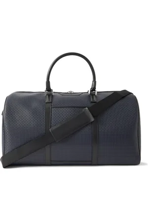 SERAPIAN Leather-Trimmed Monogrammed Stepan Weekend Bag