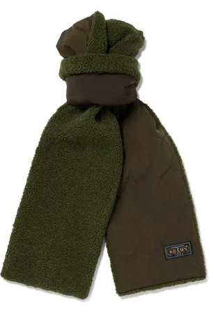 Beams Muffler Boa Quilted Nylon and Fleece Scarf