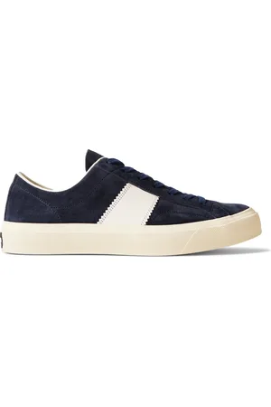 Tom Ford Cambridge Leather-Trimmed Suede Sneakers