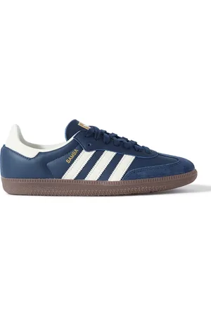 adidas Samba OG Suede-Trimmed Leather Sneakers