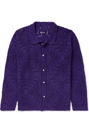 BODE Crocheted Cotton Shirt
