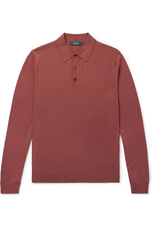 Incotex Zanone Wool-Blend Polo Shirt