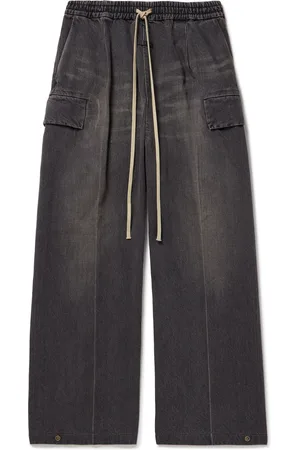 FEAR OF GOD Wide-Leg Denim Drawstring Cargo Trousers