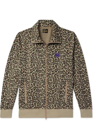 Pins & Needles Logo-Embroidered Leopard-Print Jersey Track Jacket