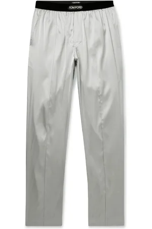 Tom Ford Velvet-Trimmed Stretch-Silk Satin Pyjama Trousers