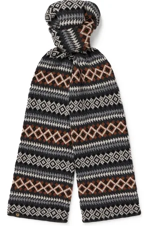 Belstaff Thistle Fair Isle Wool Scarf