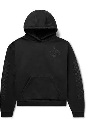 Rhude Cross Logo-Print Cotton-Jersey Hoodie