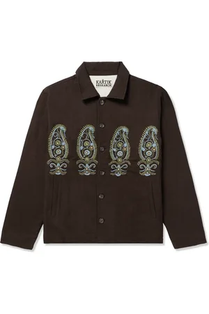 Kartik Research Embroidered Wool-Twill Jacket