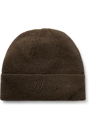 DIME Logo-Embroidered Ribbed-Knit Beanie