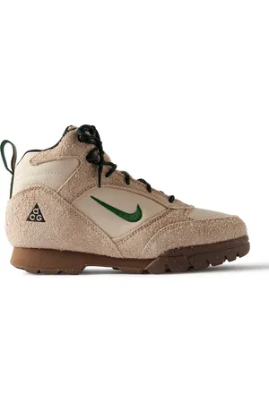 Nike ACG Torre Mid Mesh and Brushed-Suede Sneakers