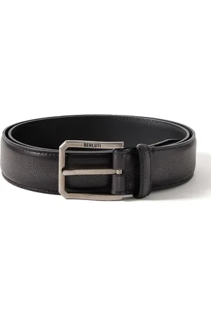 Berluti 3.5cm Venezia Softy Full-Grain Leather Belt