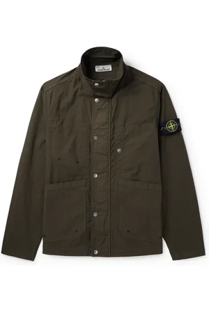 Stone Island Logo-Appliquèd Organic Cotton-Blend Ripstop Jacket