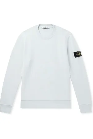 Stone Island Logo-Appliquéd Garment-Dyed Cotton-Jersey Sweatshirt