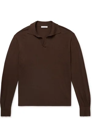 The Row Stafford Silk-Jersey Polo Shirt