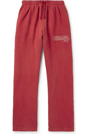 CHERRY LOS ANGELES Star Parachute Straight-Leg Logo-Embroidered Cotton-Jersey Sweatpants