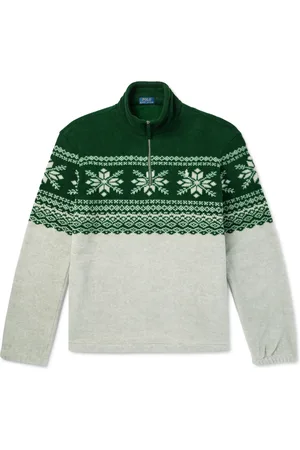 Ralph Lauren Fair Isle Recycled Fleece Half-Zip Sweatshirt