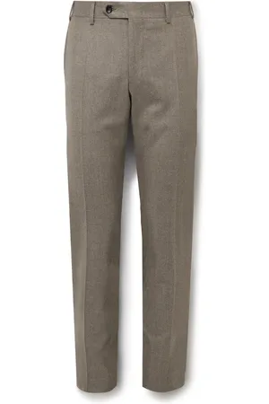 CANALI Kei Slim-Fit Wool-Flannel Suit Trousers