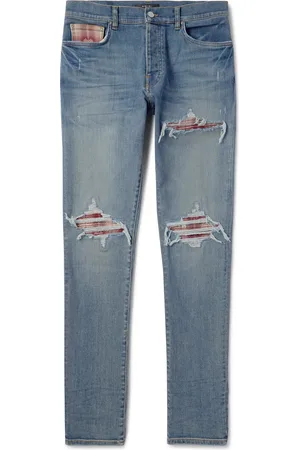 AMIRI Skinny-Fit Distressed Patchwork Jeans