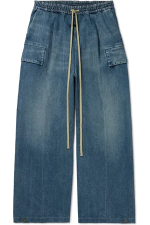 FEAR OF GOD Wide-Leg Denim Drawstring Cargo Trousers