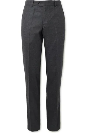Rubinacci Luca Slim-Fit Tapered Wool-Flannel Trousers