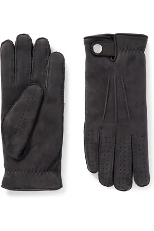 Brunello Cucinelli Leather-Trimmed Suede Gloves